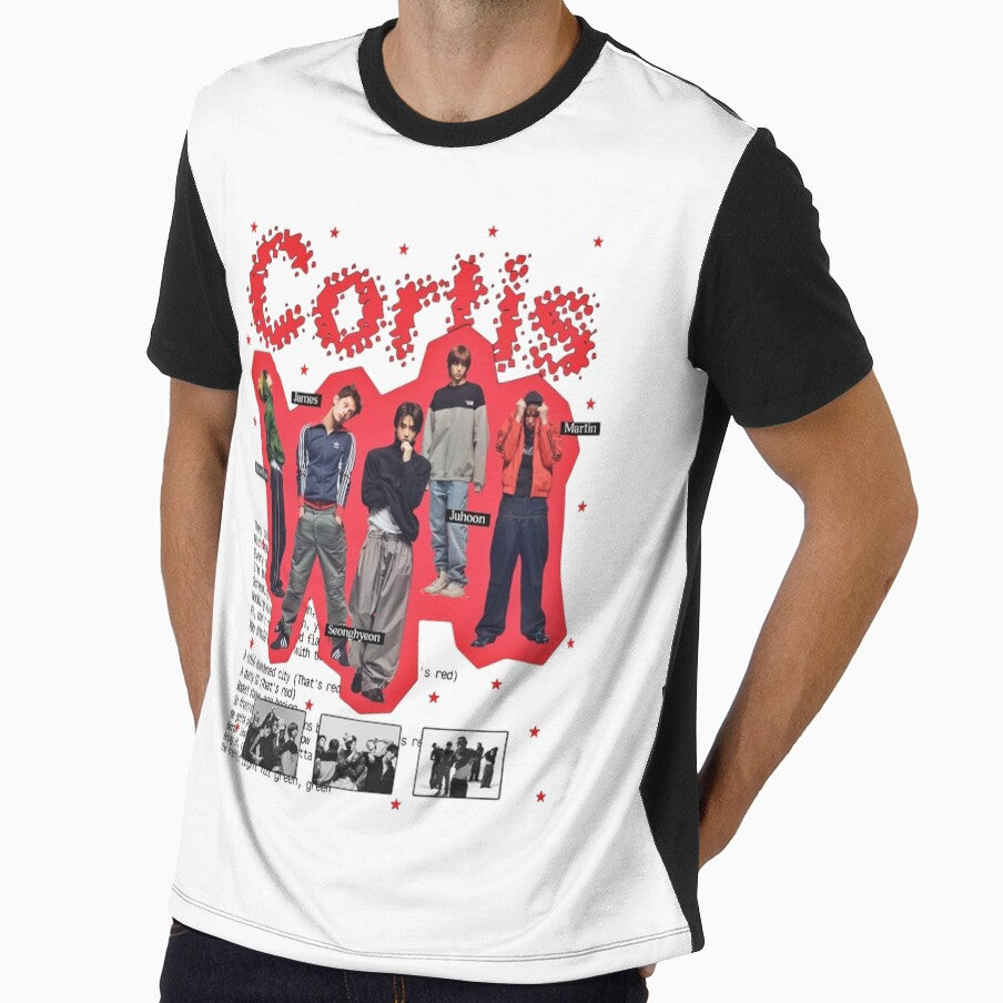 CORTIS Members Red Star Grunge Poster Art by moamaxshop