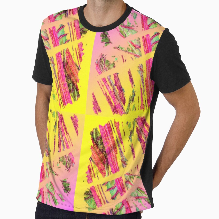 Rhubarb, Rhubarb pink and yellow modern trending by Happyoninside