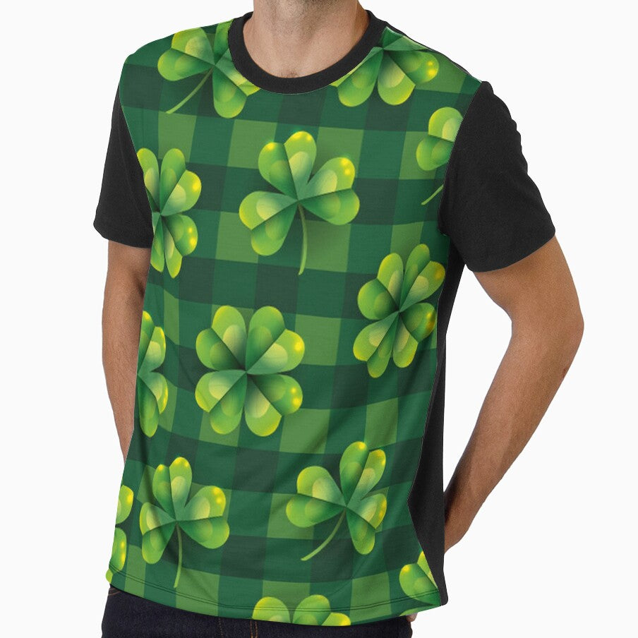 Cute St. Patrick's Day Shamrock/Clover on Checks by pugmom4