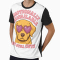 Emotionally Unavailable But Still Cute – Sad Puppy Retro Art Tags: by MTeesGA