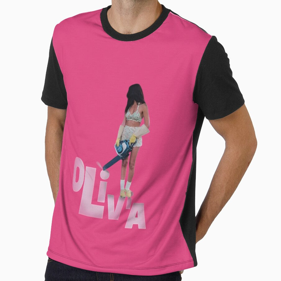 Olivia Vintage Chainsaw Pink Typography by SamirBeer96