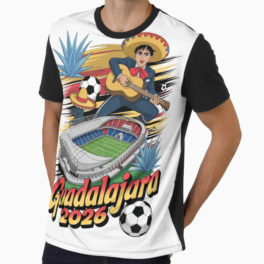Guadalajara 2026  Mexico Football Soccer Souvenir T-Shirt V19 by DarylWelsh2024
