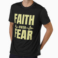 Faith Over Fear - Motivational Slogan Words by Delandor