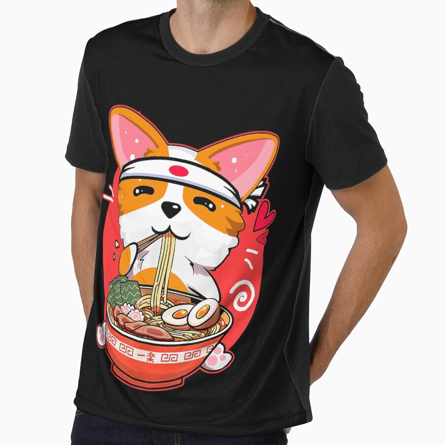 Kawaii Corgi Ramen Cute Japanese Manga Anime by SentaSchmitt