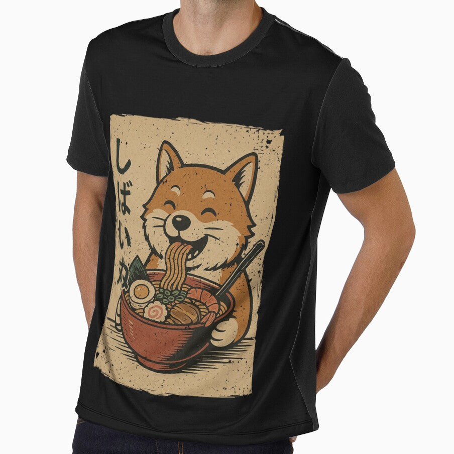 Shiba Inu Ramen Traditional Japanese Vintage Dog Noodle Art by Damcoc