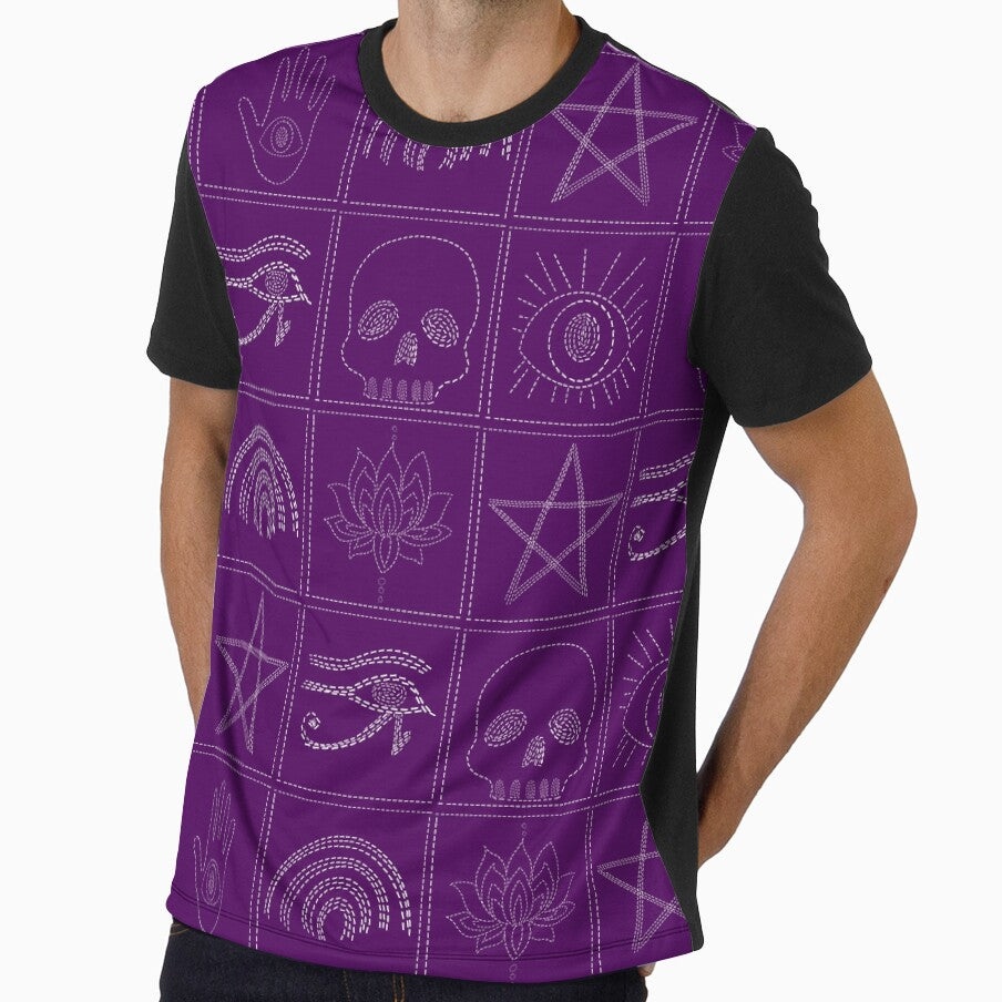 Sashiko Protection Purple by EmmiLooArt