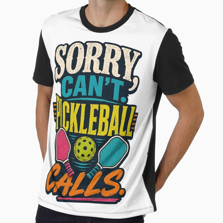 Sorry Can't Pickleball Calls Retro Sport by Mr Lee