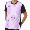 Cute Purple Ghost and Skull pattern by KaitLouise