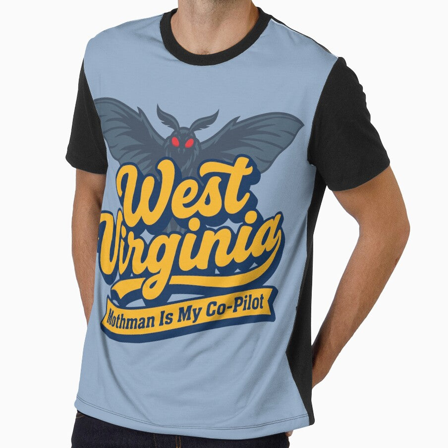 West Virginia Mothman Is My Co-Pilot Retro Cryptid Appalachian Vector by Cozy-Old-Pub