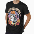 Spooky Season Adorable Ghost Kitty Pumpkin Hat T-Shirt | Spooky Halloween Kitty by al21ex
