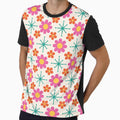 Center Repeat Big Bloom — Retro Starburst Floral by ClaudiaFlores