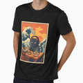 Retro Gamer Ramen Cat Wave by Trungles-tee