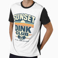 Sunset Dink Club Pickleball Social Club Shirt | Court Side Vintage Design by The Daily Goods