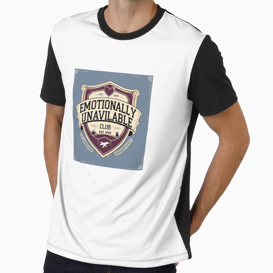 Emotionally Unavailable Club | Funny Retro Sarcastic Dark Humour Design by MiloOfficial