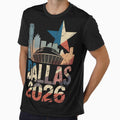 Dallas 2026 Texas Soccer Souvenir T-Shirt V6 by DarylWelsh2024