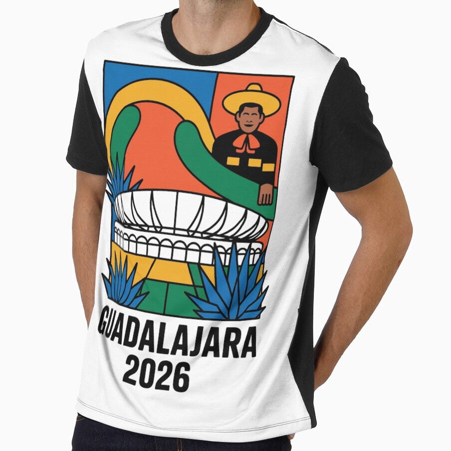 Guadalajara 2026  Mexico Football Soccer Souvenir T-Shirt V23 by DarylWelsh2024