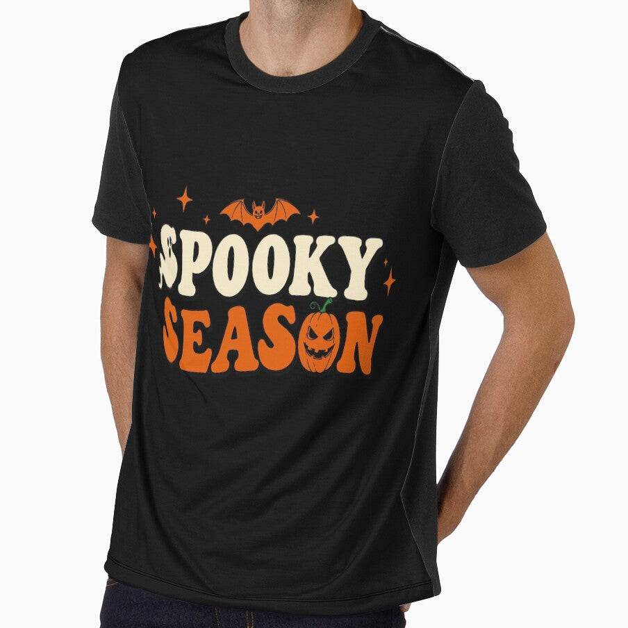 Spooky Season Halloween Ghost and Pumpkin Typography Design by Fadawich