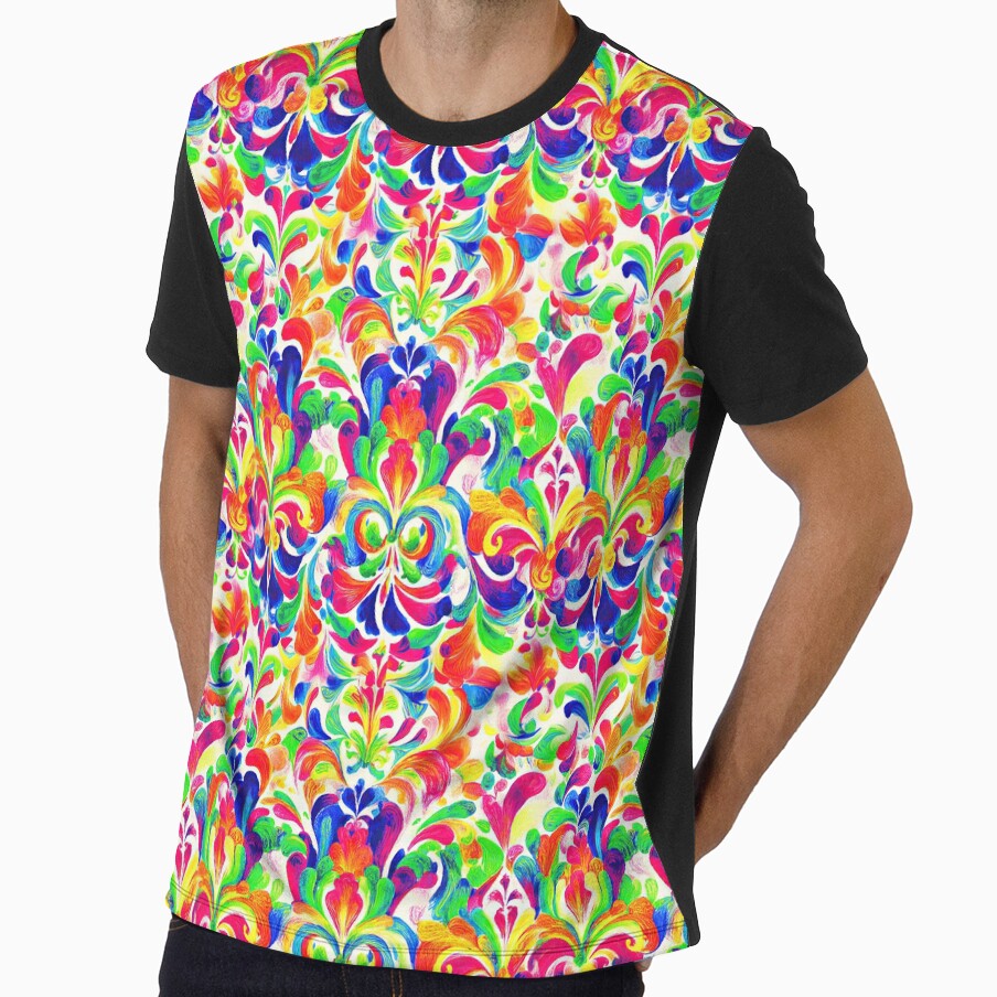 Bright Floral Pride Print | LGBT Pride Month Pattern by thaneydesign