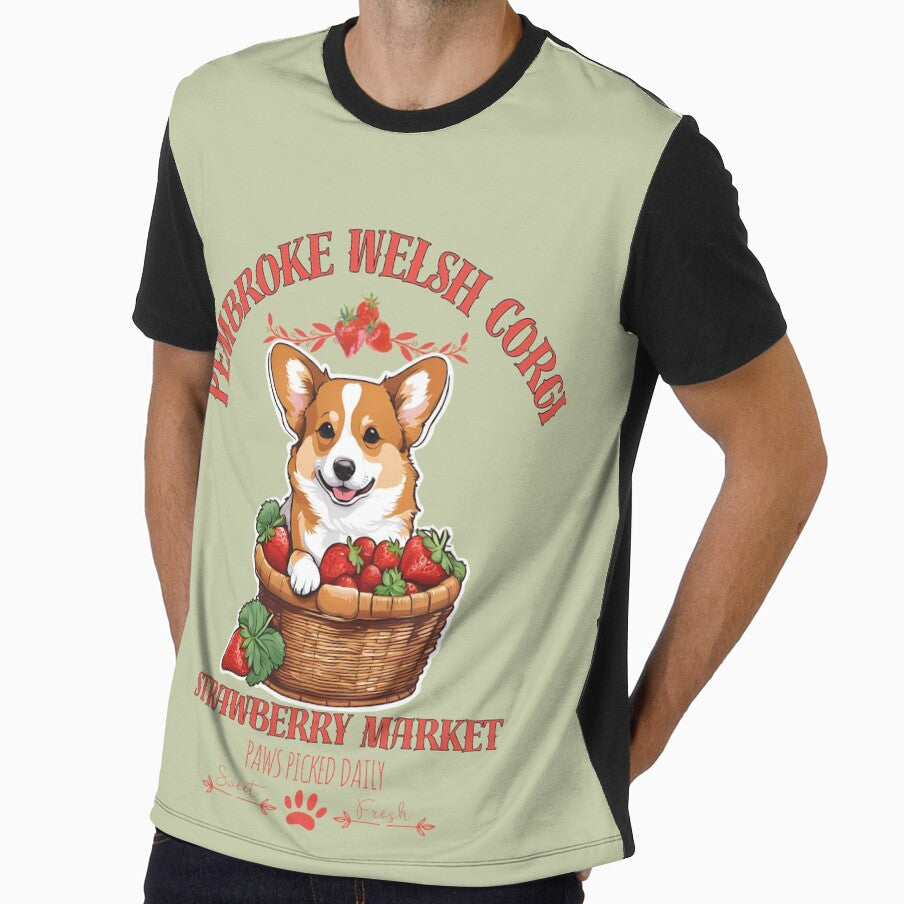 Coquette Aesthetic Dog Strawberry market paws picked daily sweet and freesh fruits pembroke welsh corgi by GoodyPaws
