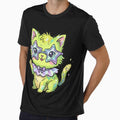 Shimmering Star-Eyed Lime Feline by Emegan Print Art