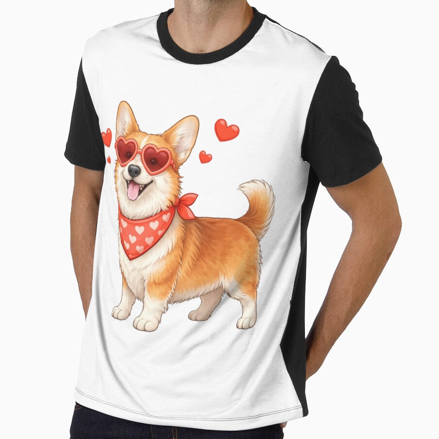 Cute Pembroke Welsh Corgi in Love – Minimal Valentine Dog Illustration by GoodyPaws