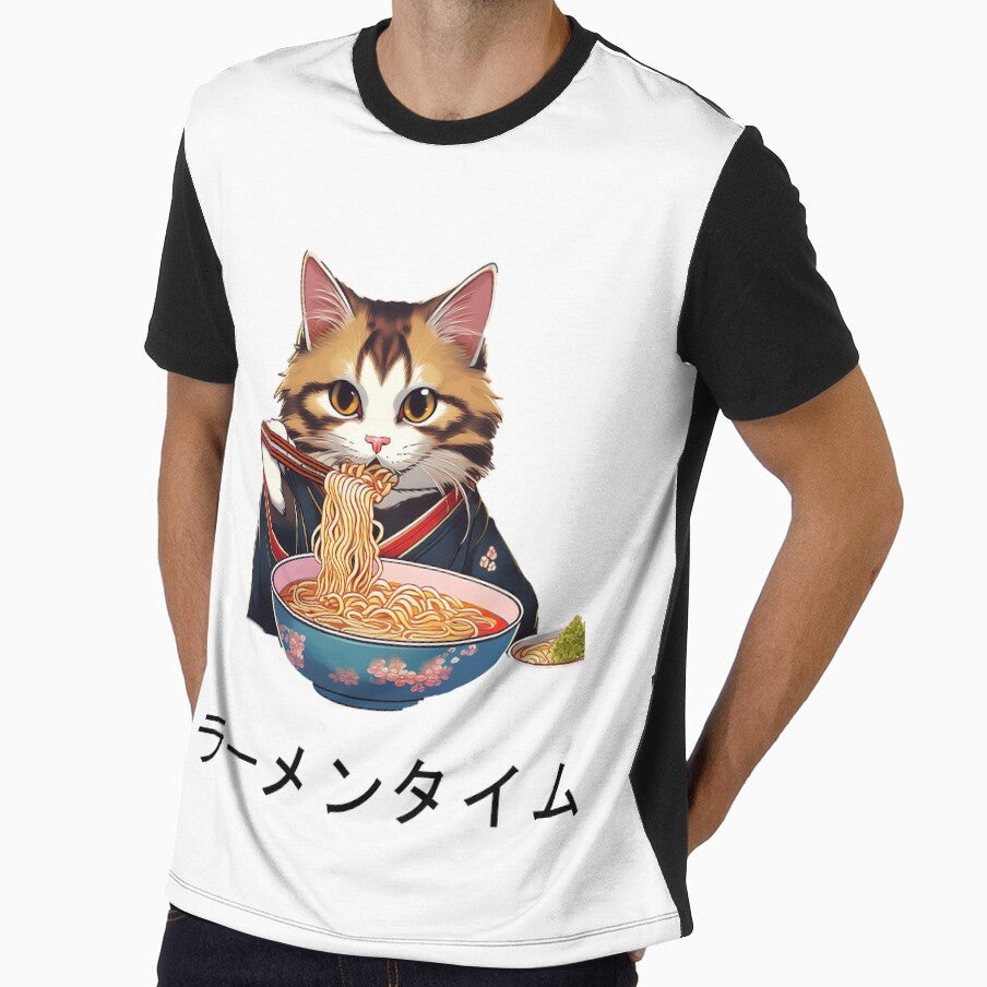 Retro Japanese Ramen Cat - Kawaii Aesthetic Noodle Time by MOHAMEDNOOR428