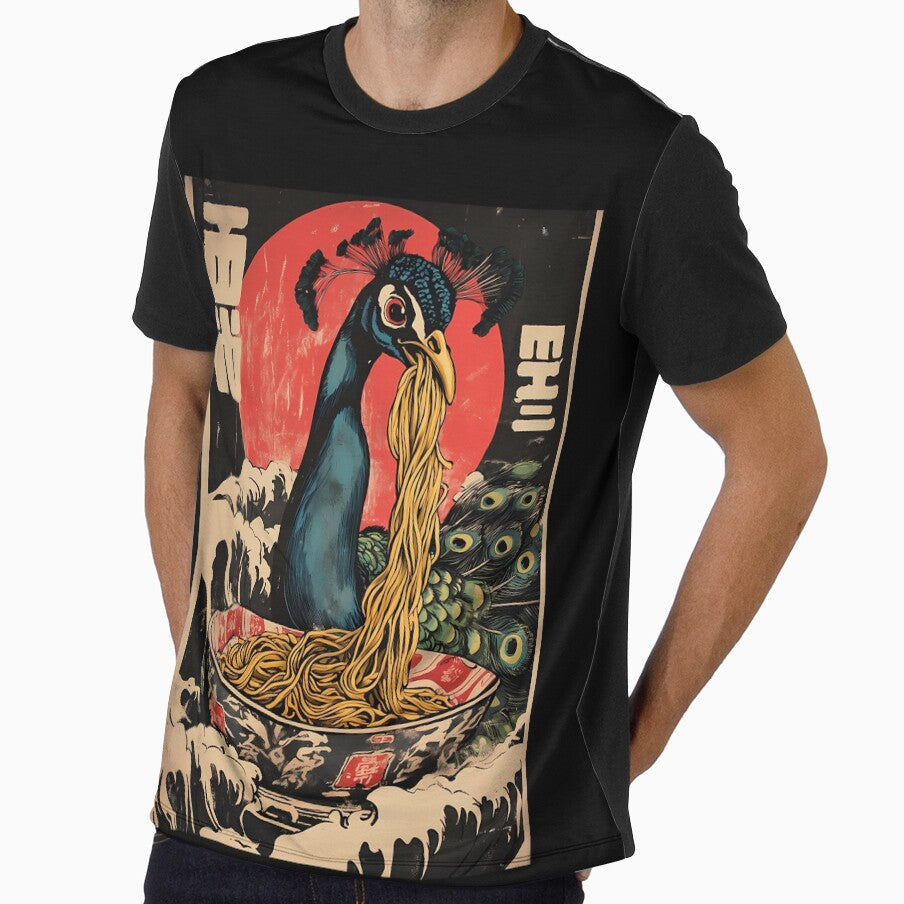 Vintage Japanese Peacock Ramen Noodle Art by k3rstman1