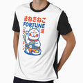 Kawaii Lucky Cat: Retro Japanese Ramen Illustration | Fortune Maneki Neko Graphic by Colorful-Garden