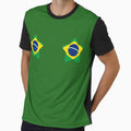 Brazil Flag Star Aesthetic Y2K Streetwear Graphic by panguin8SCh