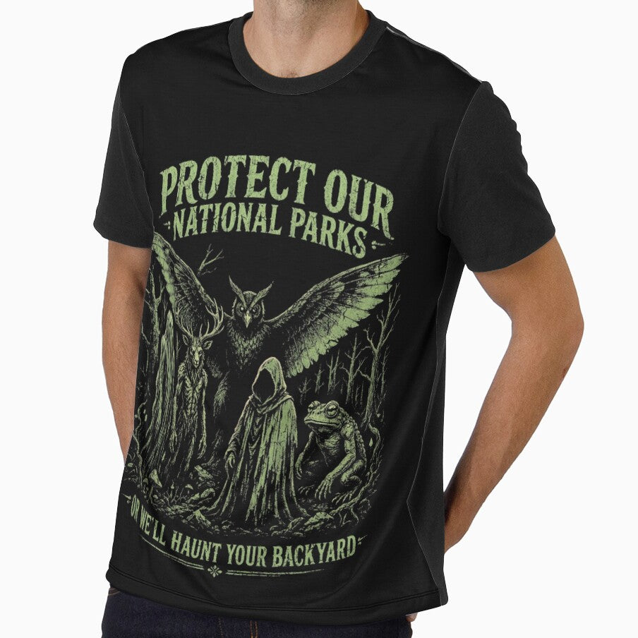 Protect Our National Parks or We’ll Haunt Your Backyard Cryptid Vintage by CF_VintageDesign