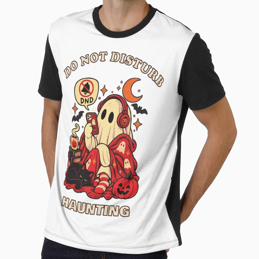 Do Not Disturb Haunting Ghost Halloween Shirt by jananinaveen