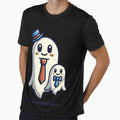 Dad Ghost Father With Son Funny Halloween by LuminOrb
