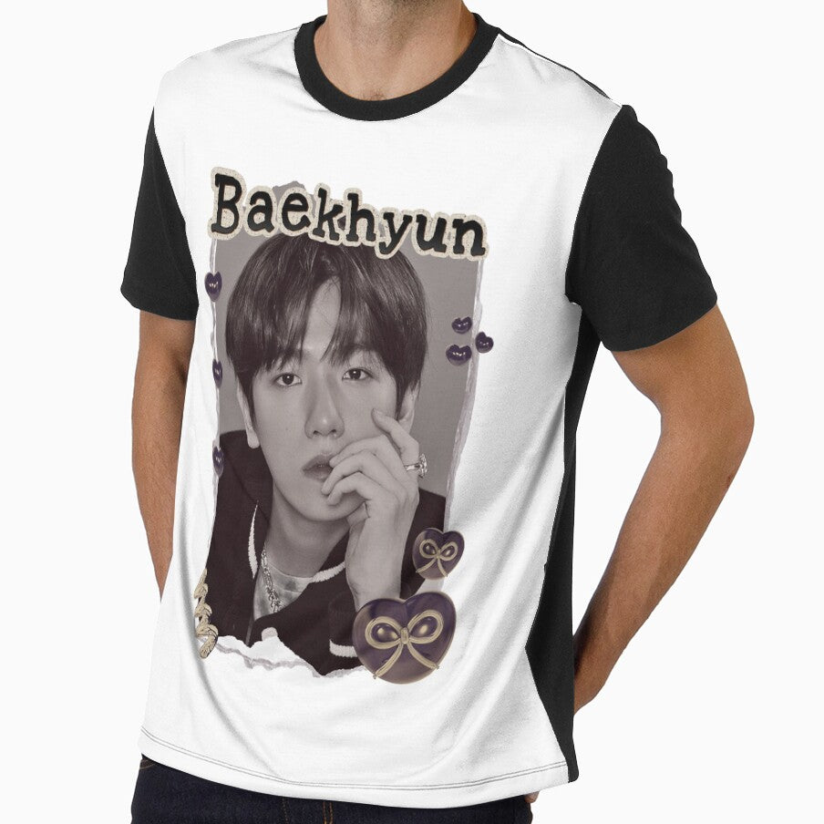 Baekhyun from EXO Kpop Soloist Scrapbook Collage Cozy Y2K Vintage Design by HELL0WBELLO