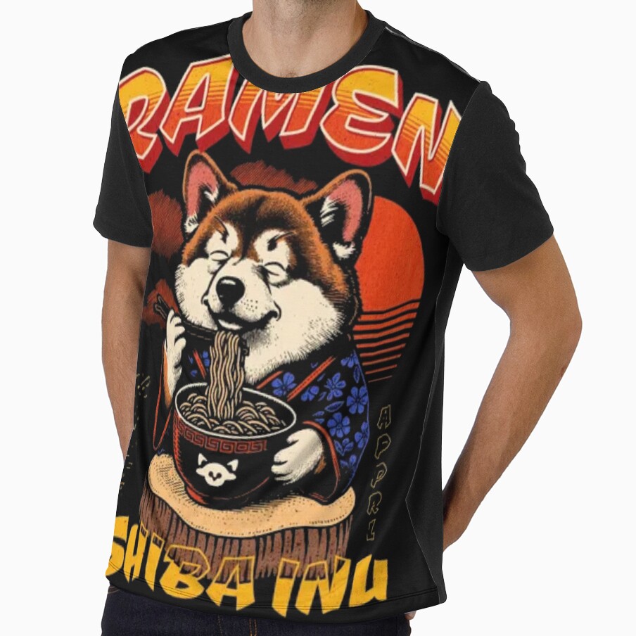 Ramen Shiba Inu – Retro Japanese Noodle Dog Art by GenZFashion000