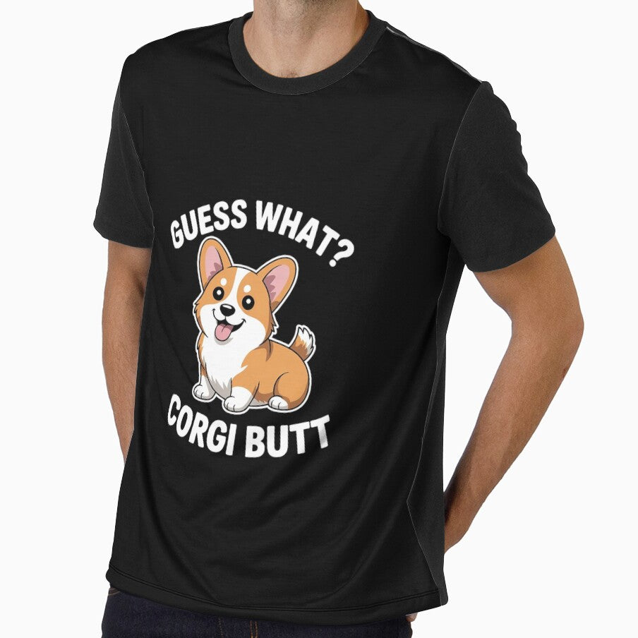 Guess What Corgi Butt Corgi Dog Pun by joyouartArt