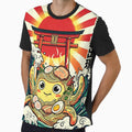 Ramen Kaiju Rising – Kawaii Japanese Monster Noodle Retro Art Print by @SHINTOSARTSTORE