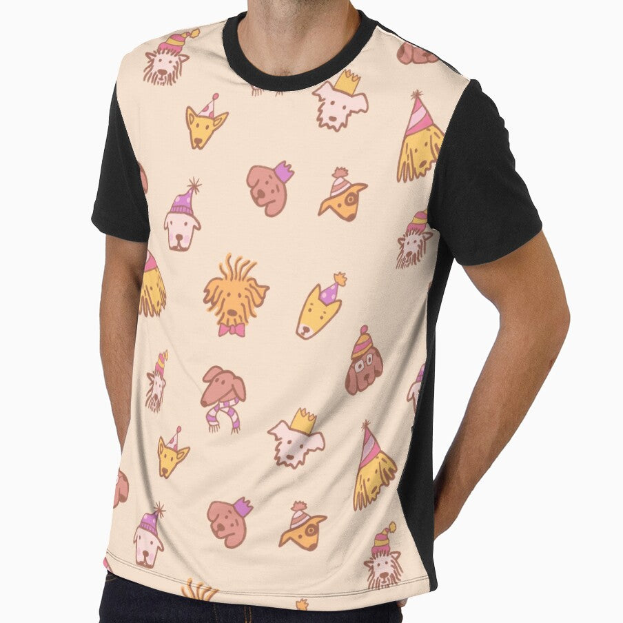 Party dogs pattern cream by SaryandSaff