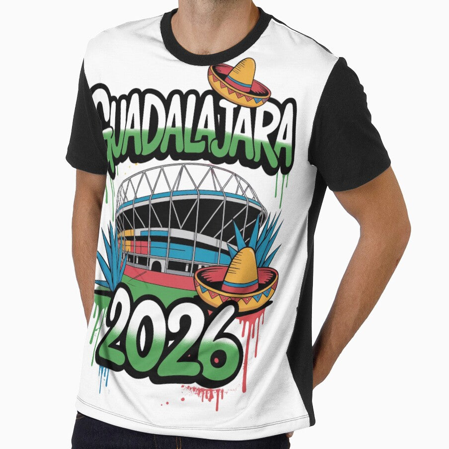 Guadalajara 2026  Mexico Football Soccer Souvenir T-Shirt V6 by DarylWelsh2024