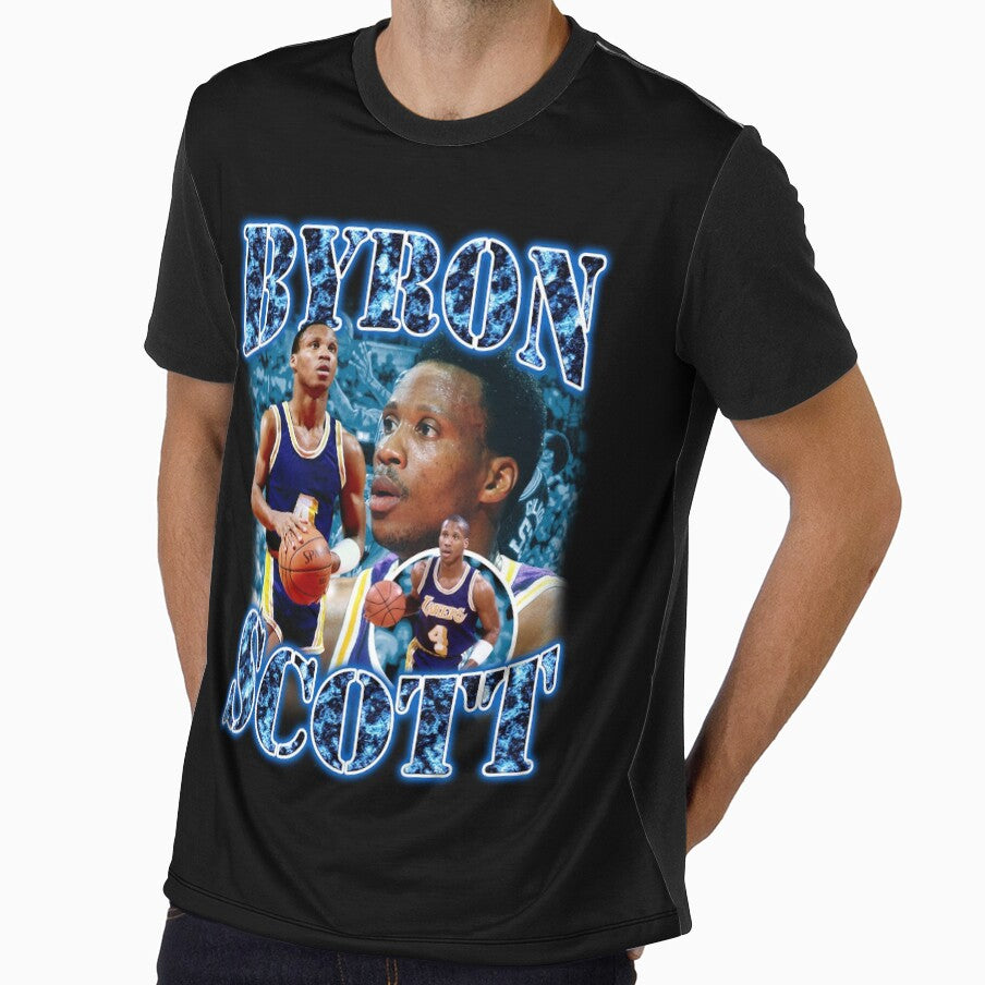 Byron Scott Basketball Retro 80s 90s Bootleg Rap Style by PaulLoden