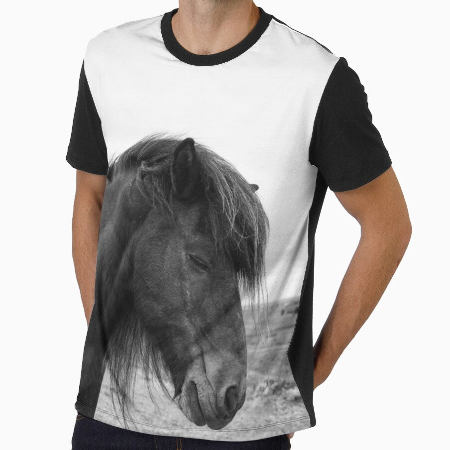 Black and white fine art photo of Icelandic horse by Ilze Lucero