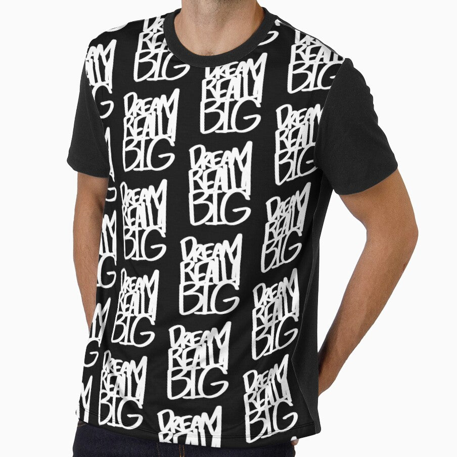 Dream Really Big Handwritten White Text Shirt and Laptop Sticker Design by Zeesdesign on Redbubble by ZEESDESIGN