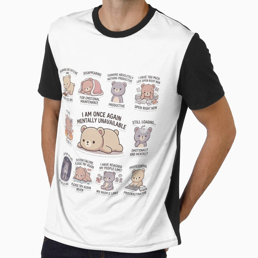 I Am Once Again Mentally Unavailable Bear Pack Sticker by Softbear Atelier