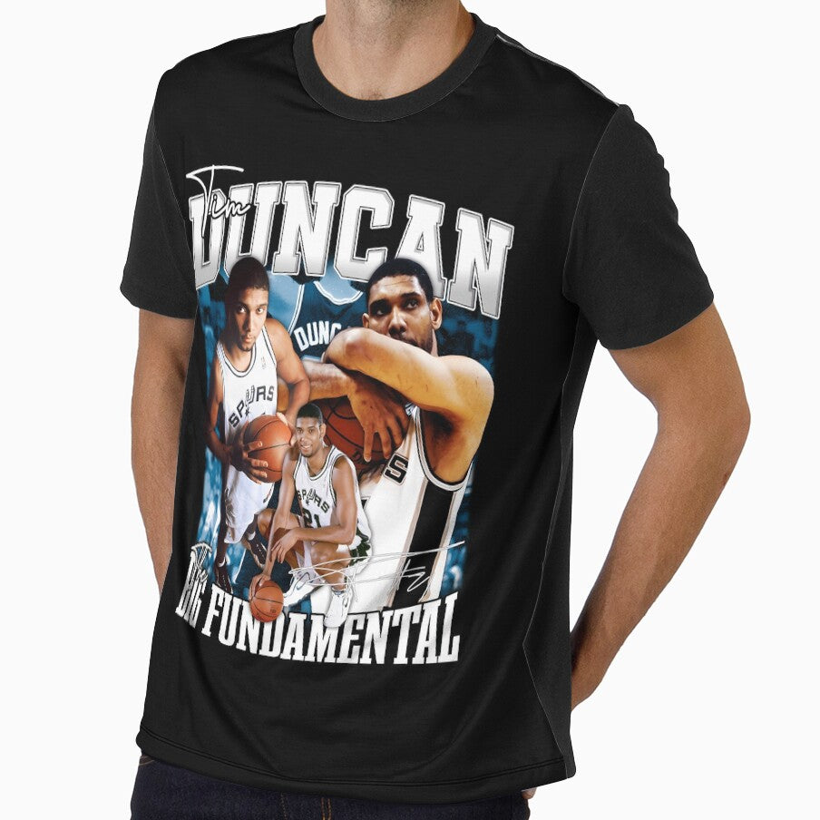Vintage Tim Duncan The Big Fundamental Basketball Legend Signature Retro 80s 90s Bootleg Rap Style by xmemes