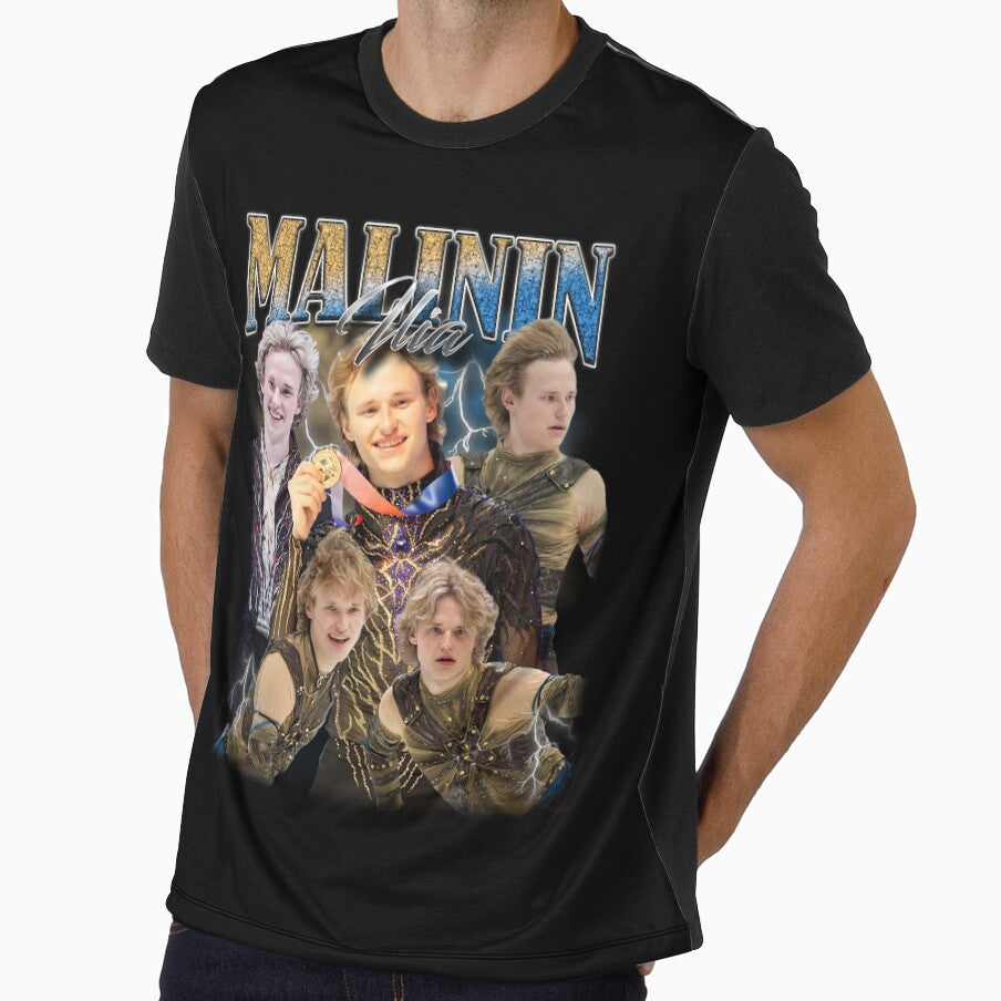Vintage Ilia Malinin, American Ice Skater, Retro 90s Graphic Bootleg Style by sugarghoulz