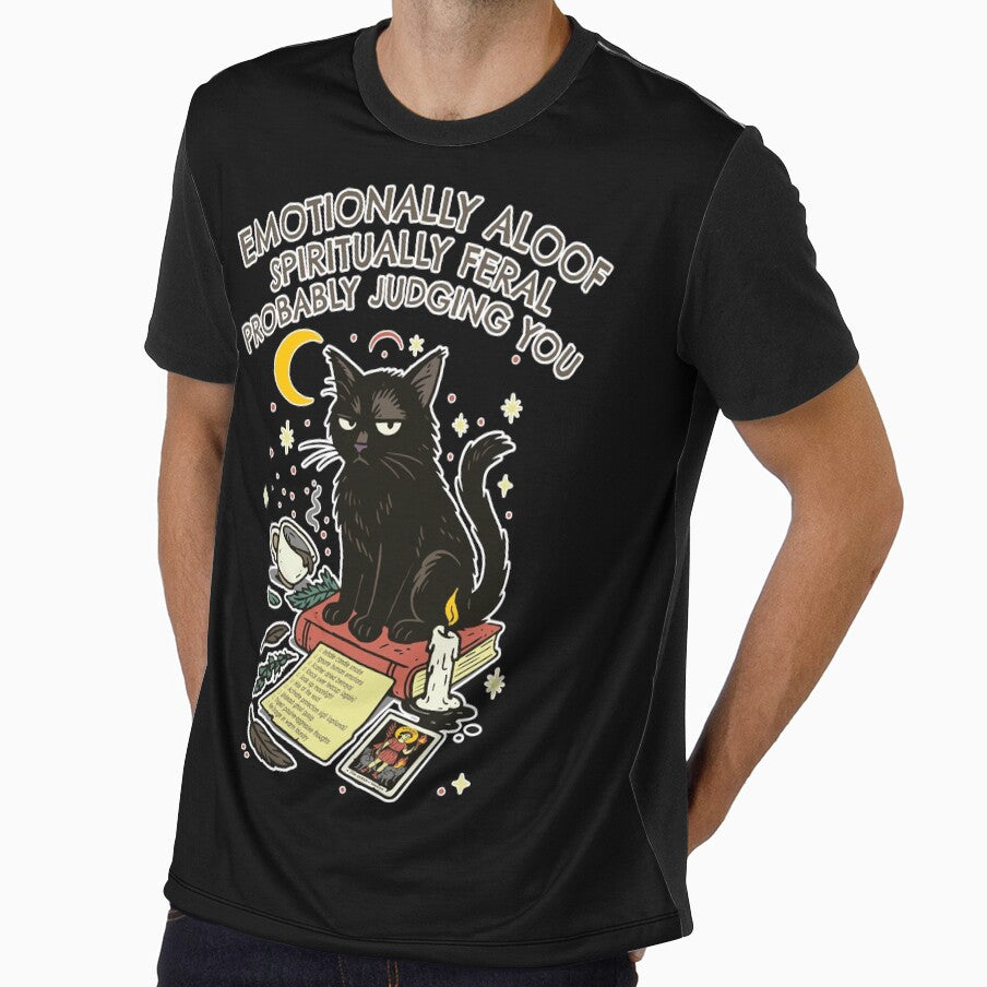 Spiritually Feral Cat Familiar: Emotionally Aloof & Judgy by Happy Puppy Print On Demand