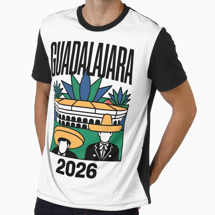 Guadalajara 2026  Mexico Football Soccer Souvenir T-Shirt V12 by DarylWelsh2024