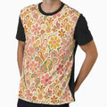 Groovy Floral Retro Pattern – Pink, Mustard & Olive 70s Vibes by artby-tania
