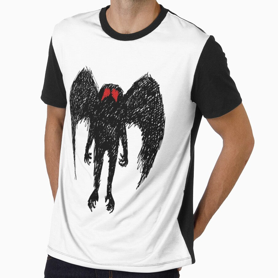 Point Pleasant Mothman product Monster Cryptozoology design by SteamerTees