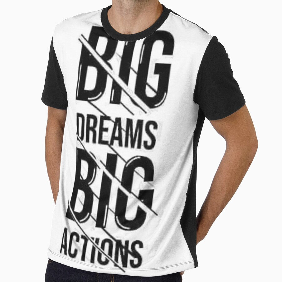 Big Dreams Big Actions Motivational Typography Quote by ArhaanFashions