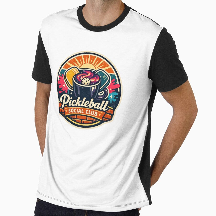 Pickleball Social Club — Retro Sports Emblem Sticker by Timeless Junction